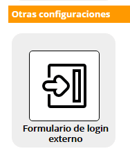 Formulario de login externo