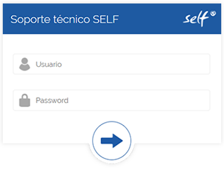 Imagen que representa el formulario de acceso a soporte