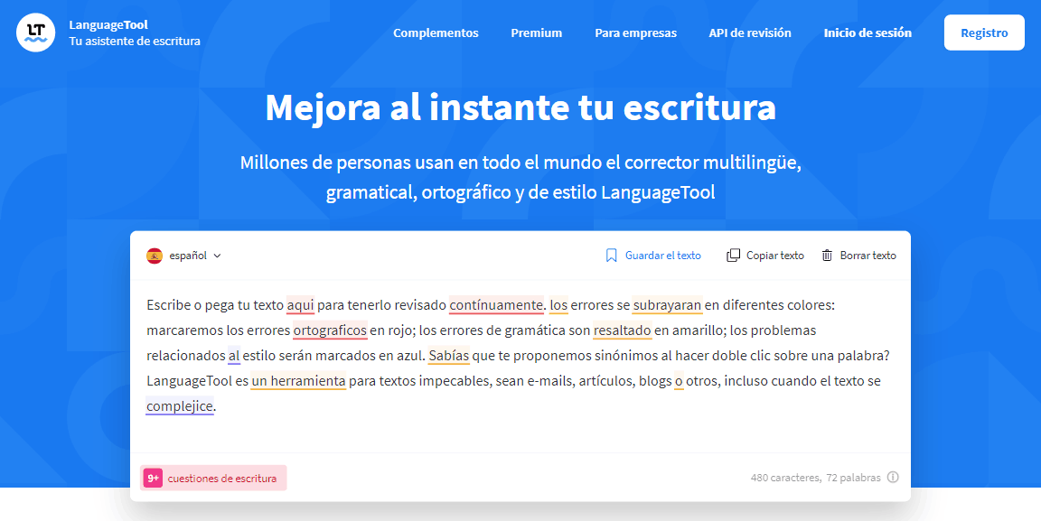 La imagen muestra la portada de Language Tool