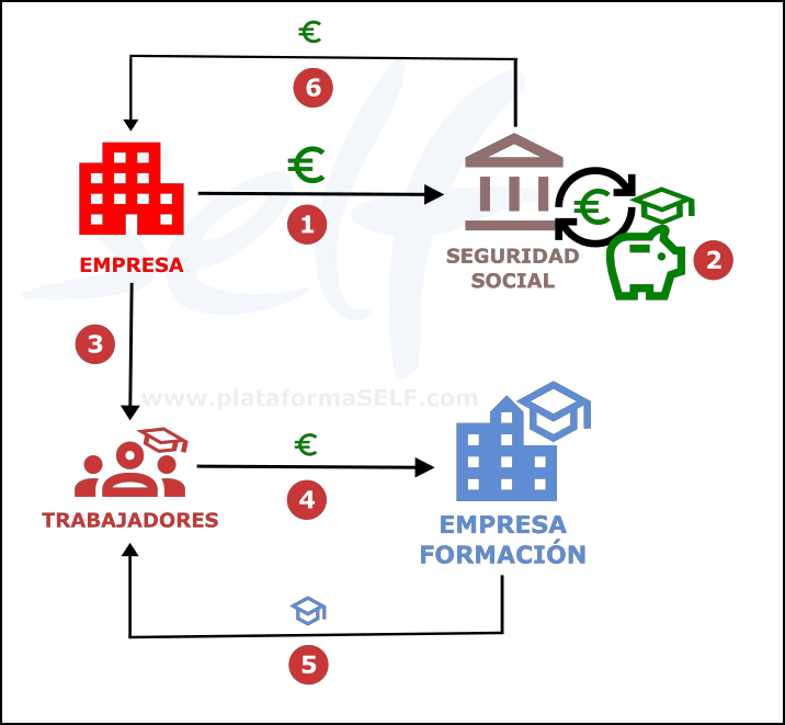 Esquema de funcionamiento simplificado de Fundae